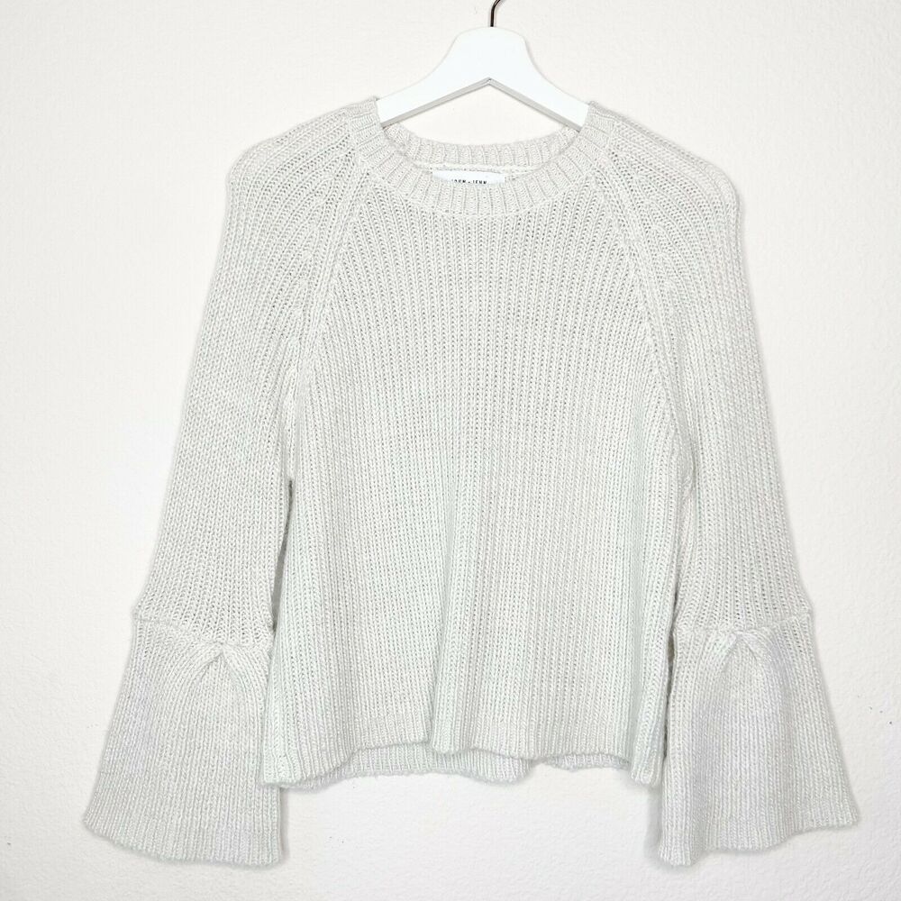John + Jenn Metallic Sparkle Bell Cuff Sweater